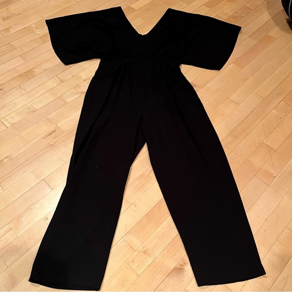 ASOS black jumpsuit with kimono sleeve and peg leg - Picture 5 of 11